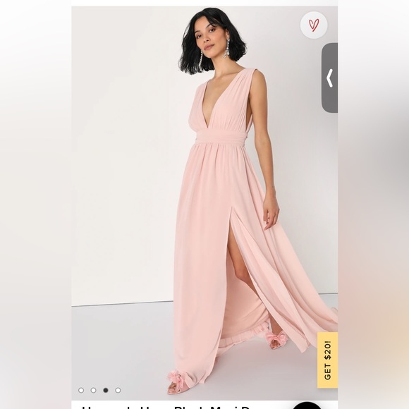 Lulu’s Heavenly Hues Blush Maxi Dress - Picture 3 of 4